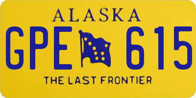 AK license plate GPE615