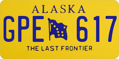 AK license plate GPE617