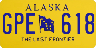 AK license plate GPE618