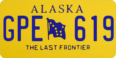 AK license plate GPE619