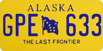 AK license plate GPE633