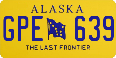AK license plate GPE639