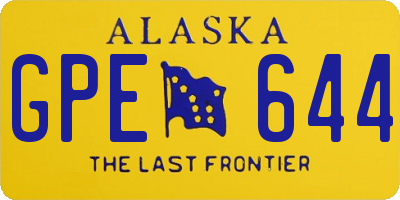 AK license plate GPE644
