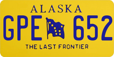 AK license plate GPE652