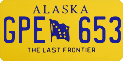 AK license plate GPE653