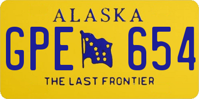 AK license plate GPE654