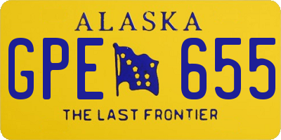 AK license plate GPE655