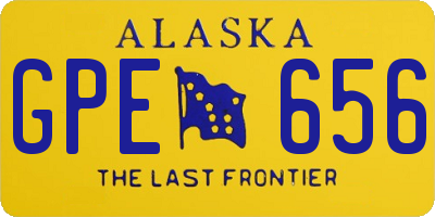 AK license plate GPE656