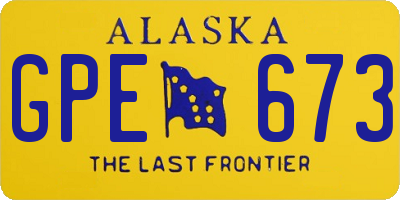 AK license plate GPE673