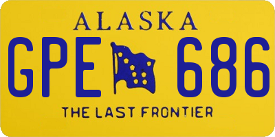 AK license plate GPE686