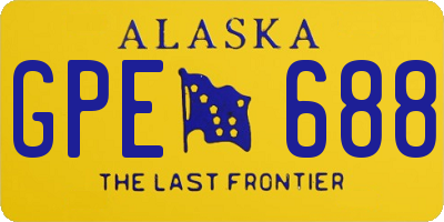 AK license plate GPE688