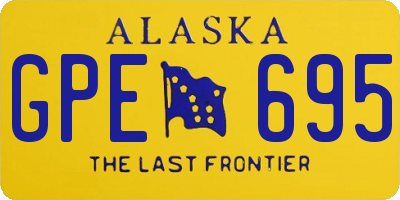 AK license plate GPE695