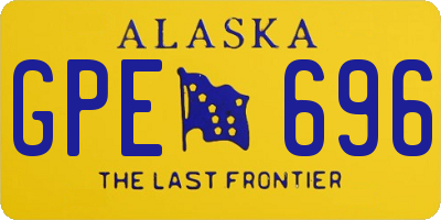 AK license plate GPE696