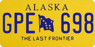 AK license plate GPE698