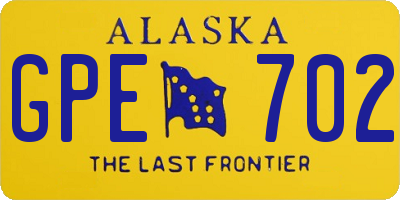 AK license plate GPE702