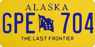 AK license plate GPE704