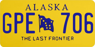 AK license plate GPE706