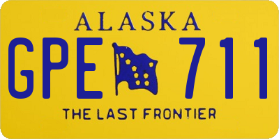 AK license plate GPE711