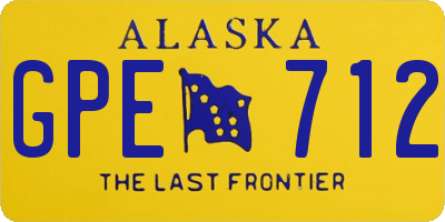 AK license plate GPE712
