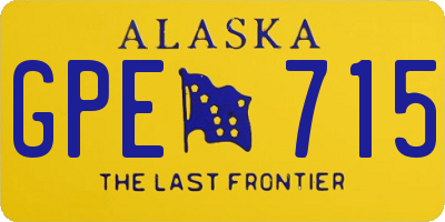 AK license plate GPE715