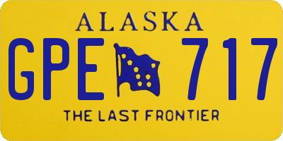 AK license plate GPE717