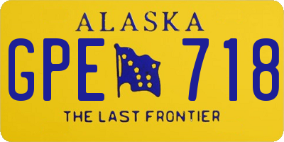 AK license plate GPE718