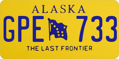 AK license plate GPE733