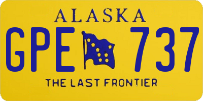 AK license plate GPE737