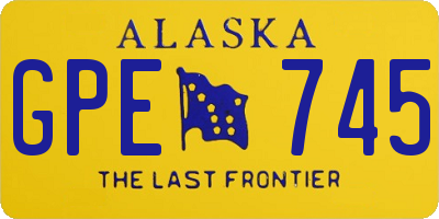 AK license plate GPE745