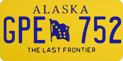 AK license plate GPE752