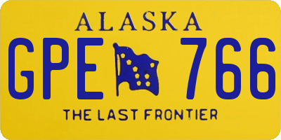 AK license plate GPE766