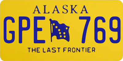 AK license plate GPE769