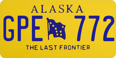 AK license plate GPE772