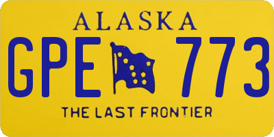 AK license plate GPE773