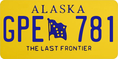 AK license plate GPE781