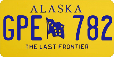 AK license plate GPE782