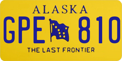 AK license plate GPE810