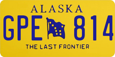 AK license plate GPE814