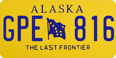 AK license plate GPE816