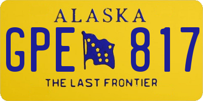 AK license plate GPE817