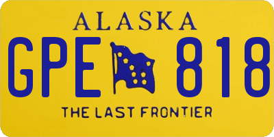 AK license plate GPE818