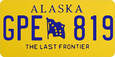 AK license plate GPE819
