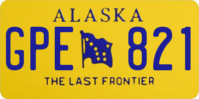 AK license plate GPE821