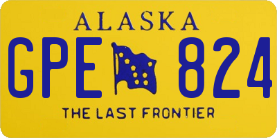 AK license plate GPE824