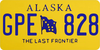 AK license plate GPE828