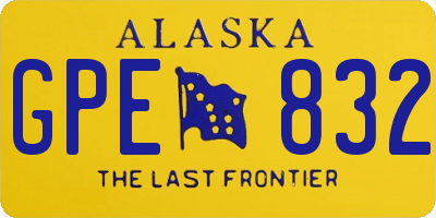 AK license plate GPE832