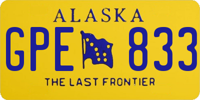 AK license plate GPE833