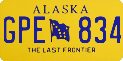AK license plate GPE834