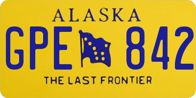 AK license plate GPE842
