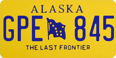 AK license plate GPE845